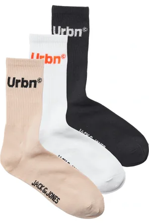 JACK & JONES Freizeitsocken »JACURBN TENNIS SOCKS 3 PACK SN«, (Packung, 3 Paar), mit Schriftzug