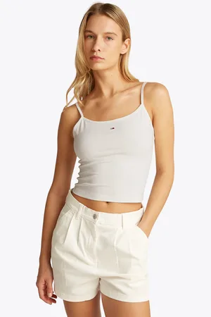 Tommy Hilfiger Spaghettitop »TJW 2PACK ESSENTIAL STRAP TOP«, (Packung, 2er), mit Logo-Flag