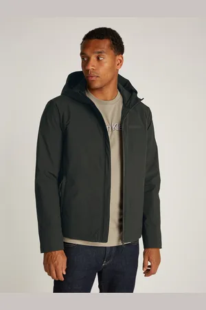 Calvin Klein Outdoorjacke »TECHNICAL NON-QUILT JACKET HOOD«, mit Kapuze, mit Logoprint