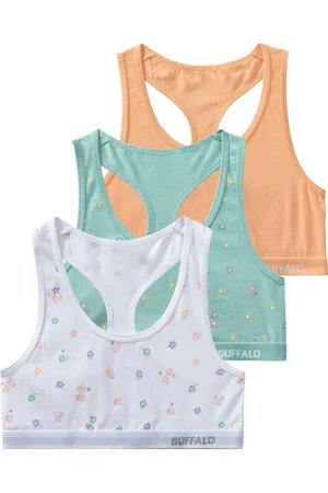 Buffalo Bustier, Uni und Blümchen-Print in einer Packung
