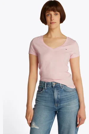 Tommy Hilfiger T-Shirt »TJW SLIM V-NECK TEE«, mit Logo-Stickerei