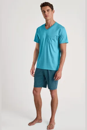 Calida Shorty »Relax Streamline«, (Set, 2 tlg.), mit V-Neck und aufgesetzte Brusttasche