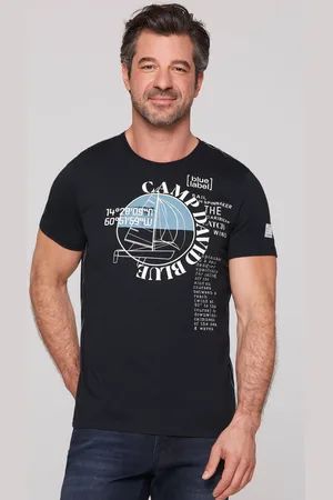 Camp David T-Shirt, mit Wording-Prints