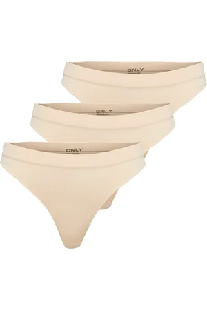 ONLY T-String »ONLVICKY RIB S-LESS THONG 3-PK NOOS«, (Packung, 3 St.)