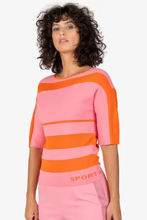 Sportalm 3/4 Arm-Pullover, mit Matt-Glanz-Effekt durch Blockstreifen