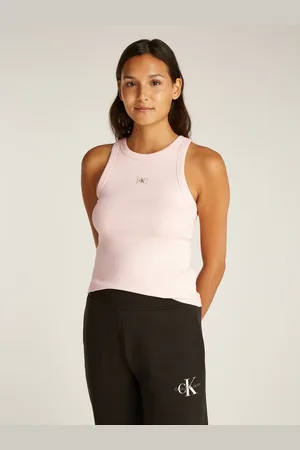 Calvin Klein Tanktop »WOVEN LABEL RIB TANK TOP«, mit Logo
