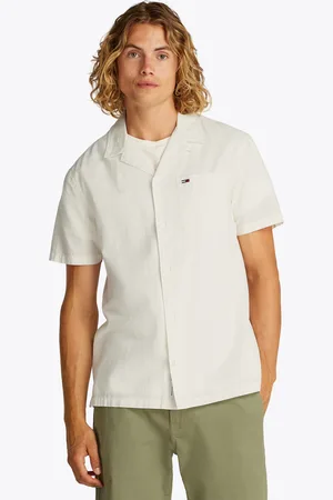 Tommy Hilfiger Kurzarmhemd »TJM LINEN BLEND CAMP SS EXT«, Mit V-Ausschnitt