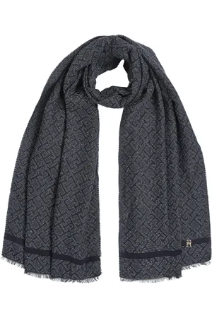 Tommy Hilfiger Schal »TH MONOGRAM SCARF«, Monogramprint, Markenlogoemblem aus Metall
