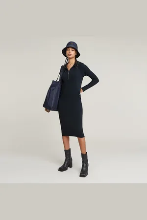 G-Star Sommerkleid »Half Zip Hdd Slim Dress«, mit Kapuze
