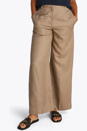 Tommy Hilfiger Leinenhose »VISCOSE LINEN WIDE LEG PANTS«, mit Bügelfalten,kühlendes Premium Leinen