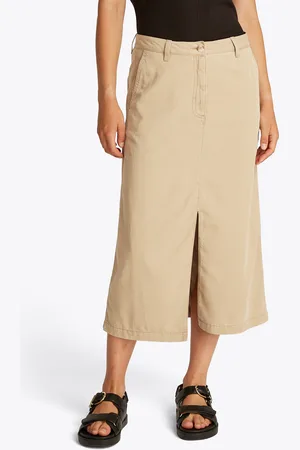 Tommy Hilfiger Webrock »CO TENCEL MIDI SKIRT«, mit Schlitz