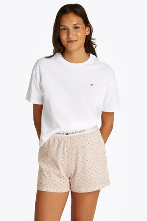 Tommy Hilfiger Pyjama »SS PRT PJ SHORT SET«, (Set, 2 tlg., 2tlg), mit Muster, Logo