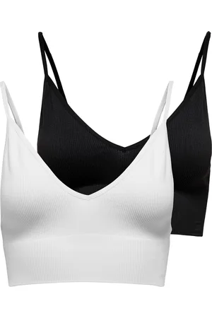 ONLY Bustier »ONLVICKY RIB S-LESS V-NECK 2-PACK TOP«