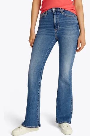 Tommy Hilfiger Schlagjeans »SYLVIA HGH FLR BI1267«, in blauer Waschung