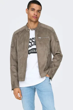 Only & Sons Lederimitatjacke »ONSGUS FAUX SUEDE RACER JACKET OTW NOOS«, ohne Kapuze