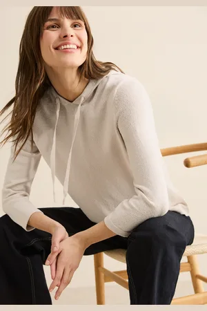 CECIL Strickpullover, mit Kapuze und Tunnelzug