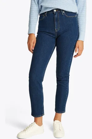 Tommy Hilfiger Slim-fit-Jeans »Slim Cigarette High Waist«, mit Logo-Badge, in blauer Waschung