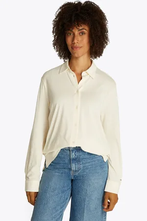 Tommy Hilfiger Klassische Bluse »CASUAL BTN DOWN SHIRT LS«, mit Metalllabel