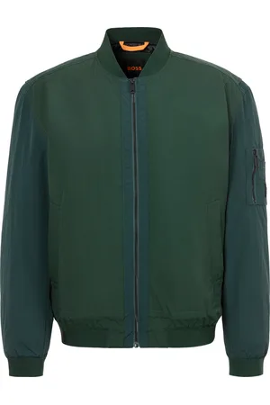 HUGO BOSS Blouson »Olmec«, mit Flachstrickkragen