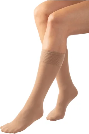 Janastyle Kniestrümpfe »Microfaser Kniestrümpfe, gummilos und extrabreitem Komfortbund, bequem«, (10 Paar), weich, sehr haltbar, blickdicht, atmungsaktiv, kein Einschneiden