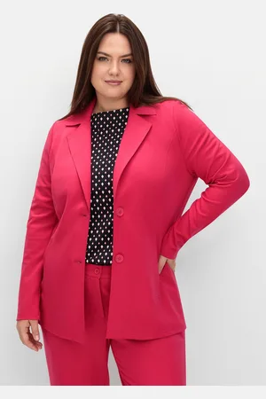Sheego Sweatblazer »Blazer aus Milano-Ripp, mit Reverskragen«