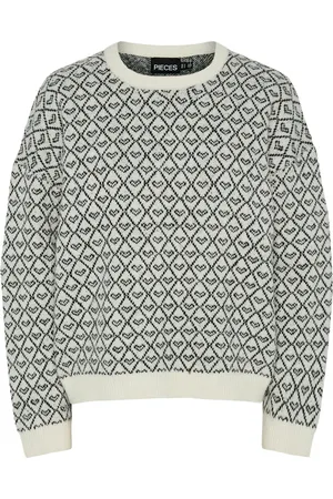Pieces® Rundhalspullover »PCNAVI LS O-NECK KNIT MM«