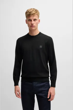 HUGO BOSS Strickpullover »Kanovano_S 1026«, mit Rundhalsausschnitt