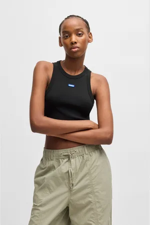 Hugo Blue Tanktop »Baby Tank_B«, Cropped-Form