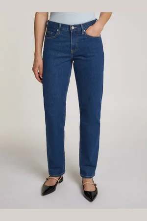 Tommy Hilfiger Straight-Jeans »CLASSIC STRAIGHT RW ECRU«, mit Logo-Badge, in Knöchellänge