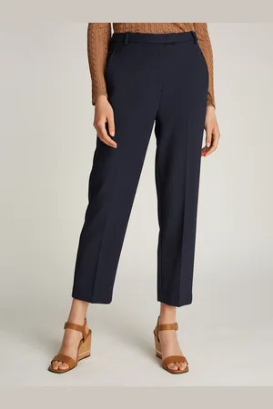 Tommy Hilfiger Webhose »PUNTO SLIM STRAIGHT PANT«, mit Bügelfalten, Metalllabel