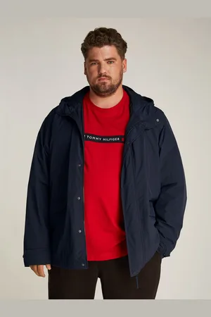 Tommy Hilfiger Allwetterjacke »BT-LW PACKABLE HOODED JKT-B«, mit Kapuze, in Großen Größen, Logostickerei