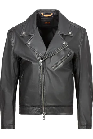 HUGO BOSS Lederjacke »Jolush«, mit Reißverschlusstaschen