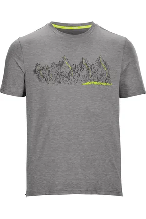 Killtec T-Shirt »Lilleo MN TSHRT C«, Schnelltrocknendes Herren T-Shirt mit Berg-Print und Melange-Optik