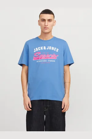 JACK & JONES Rundhalsshirt »JJELOGO TEE SS O-NECK 2 COL SS25 SN«, mit Logo Print
