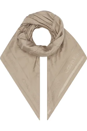 Calvin Klein Schal »BURNOUT MONOGRAM SCARF«, CK-Muster, Quadratisches Format