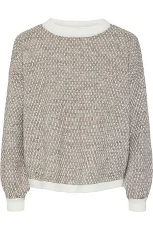 Pieces® Rundhalspullover »PCDILIPPA LS O-NECK KNIT MM«