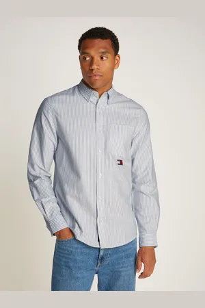 Tommy Hilfiger Langarmhemd »TJM STRIPE OXFORD SHIRT EXT«, mit Logostickerei