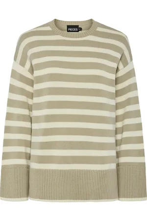Pieces® Rundhalspullover »PCAVA LS O-NECK SLIT KNIT NOOS«