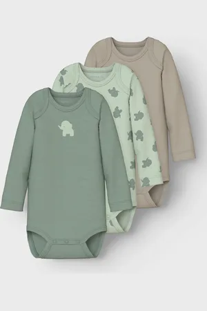 NAME IT Schlafoverall »NBMBODY 3P LS SEA FOAM ELEPHANT NOOS«, (Packung, 3 tlg.)