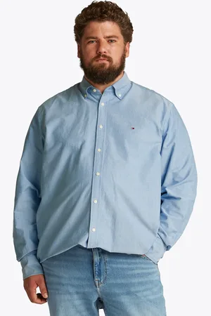 Tommy Hilfiger Langarmhemd »BT-SOLID HERITAGE OXFORD S-B«, in Großen Größen, Logostickerei