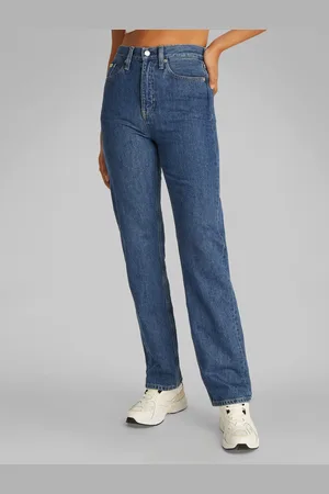 Calvin Klein Straight-Jeans »HIGH RISE STRAIGHT«, in mittelblauer Waschung