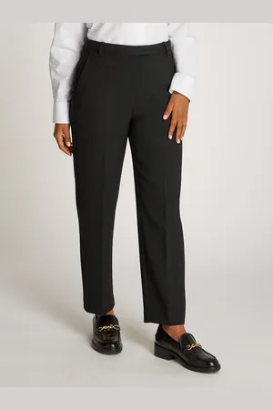 Tommy Hilfiger Webhose »PUNTO SLIM STRAIGHT PANT«, mit Bügelfalten, Metalllabel