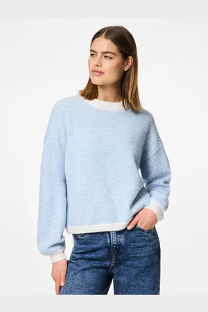 Pieces® Rundhalspullover »PCDILIPPA LS O-NECK KNIT MM«