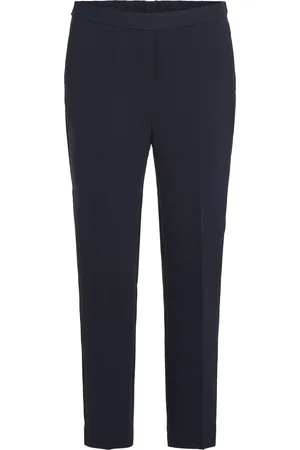 Tommy Hilfiger Webhose »CREPE SLIM PULL ON PANT«, mit Metalllabel, Bügelfalten