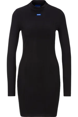 Hugo Blue Jerseykleid »Nilla_B«, mit Daumenloch & Logo-Badge