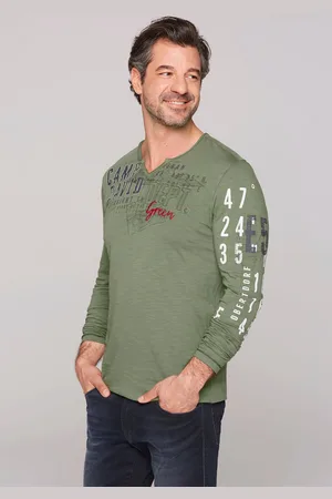 Camp David Langarmshirt, mit offenen Kanten