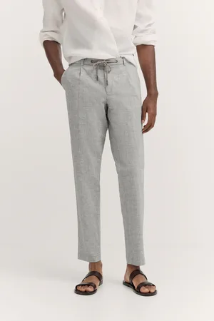 Bugatti Bundfaltenhose, mit Baumwoll-Leinen-Mix