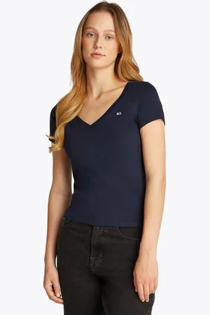Tommy Hilfiger T-Shirt »TJW SLIM V-NECK TEE«, mit Logo-Stickerei
