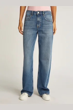Tommy Hilfiger Straight-Jeans »Mia Mid Rise Relaxed Straight«, mit Strass-Steinen