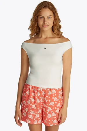 Tommy Hilfiger Tanktop »TJW BOAT NECK TOP SS EXT«, mit Logostickerei